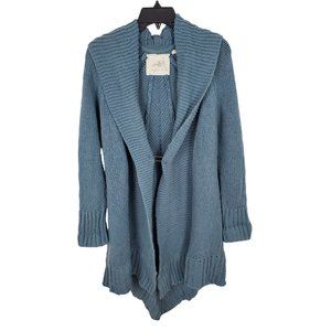 Angel of the North Blue Chunky Knit Cardigan L